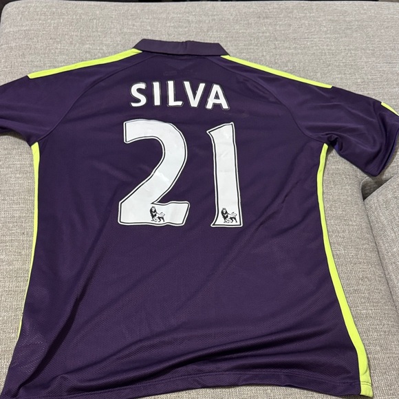 Nike Purple and Neon Green Soccer Jersey - Picture 2 of 2